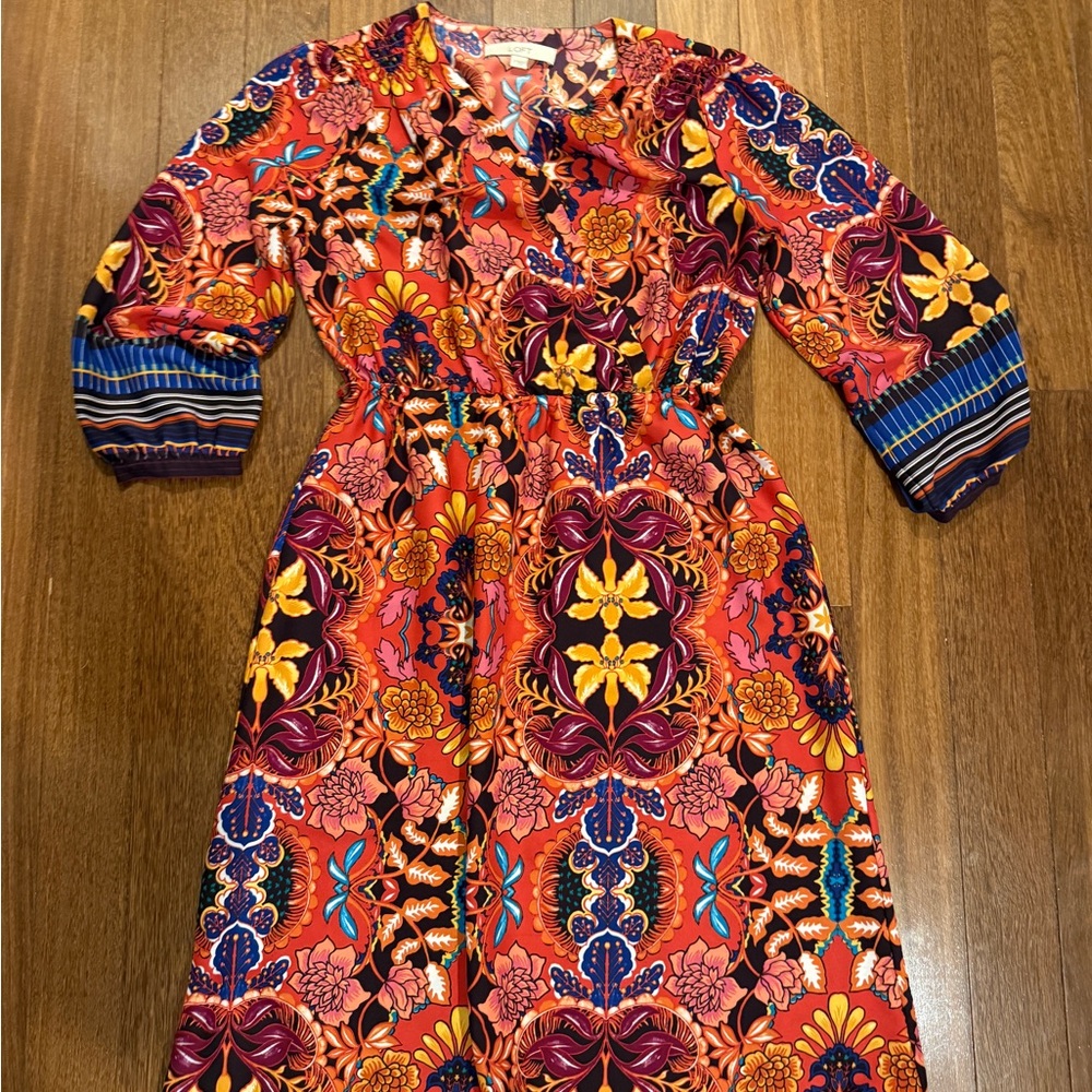 LOFT Vibrant Floral Dress - Multicolor